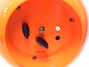 I Like Mike's Mid Century Modern Florn Orange Round Pedestal Alarm Clock