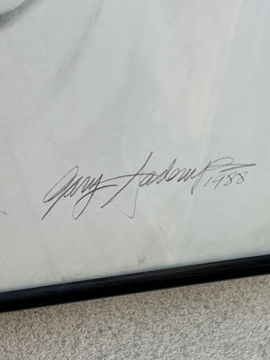 I Like Mike's Mid Century Modern framed print The Beatles by Gary Saderup, Framed Print of Charcoal Drawing, 1988