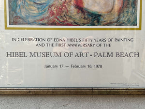 I Like Mike's Mid Century Modern framed print Three Nudes, Celebration of Edna Hibel's Fifty Years of Painting,1978, Hibel Museum of Art, Palm Beach