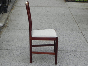 I Like Mike's Mid-Century Modern Furniture DANISH MODERN TEAK DINING SET, 100% RESTORED, 2 LEAVES & 4 REUPHOLSTERED CHAIRS