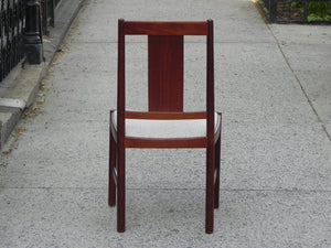 I Like Mike's Mid-Century Modern Furniture DANISH MODERN TEAK DINING SET, 100% RESTORED, 2 LEAVES & 4 REUPHOLSTERED CHAIRS