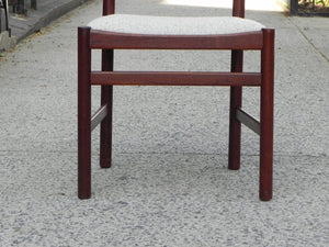 I Like Mike's Mid-Century Modern Furniture DANISH MODERN TEAK DINING SET, 100% RESTORED, 2 LEAVES & 4 REUPHOLSTERED CHAIRS