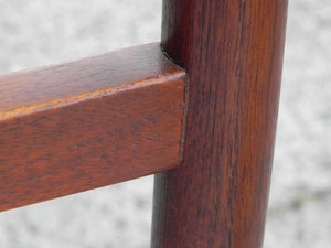 I Like Mike's Mid-Century Modern Furniture DANISH MODERN TEAK DINING SET, 100% RESTORED, 2 LEAVES & 4 REUPHOLSTERED CHAIRS