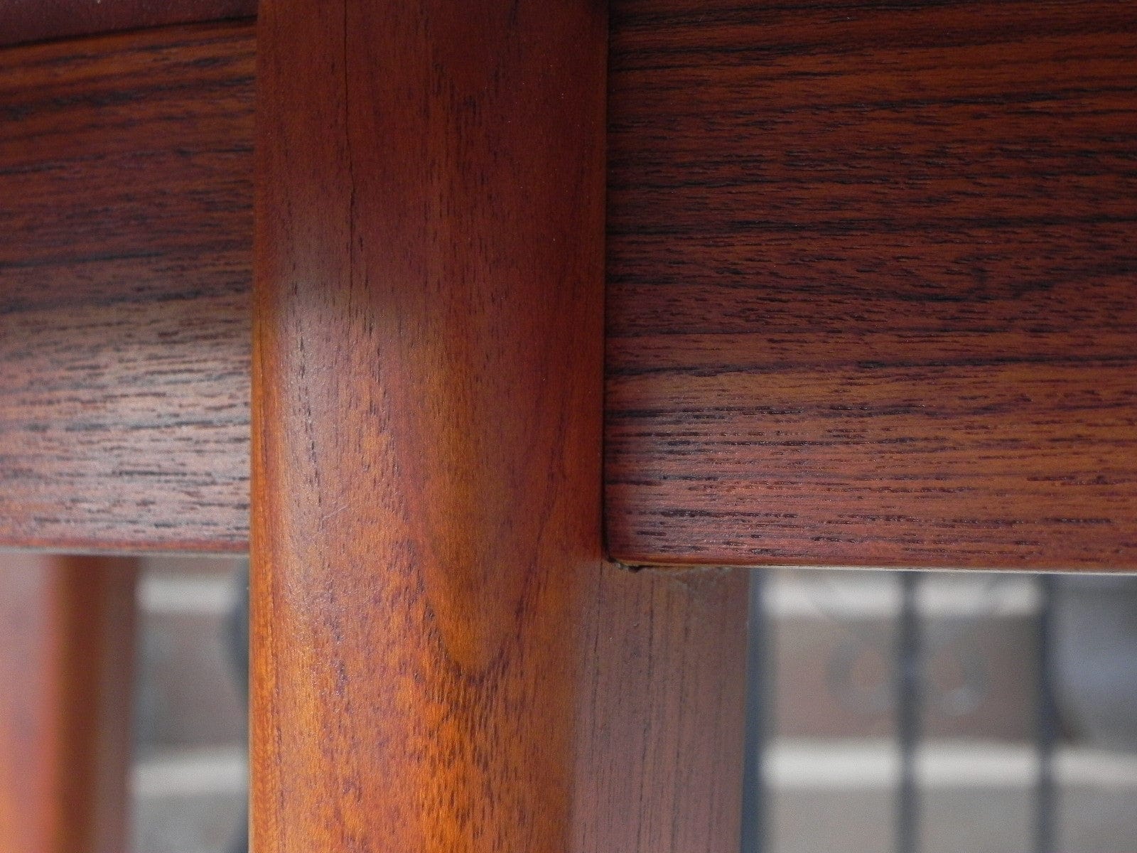 I Like Mike's Mid-Century Modern Furniture DANISH MODERN TEAK DINING SET, 100% RESTORED, 2 LEAVES & 4 REUPHOLSTERED CHAIRS