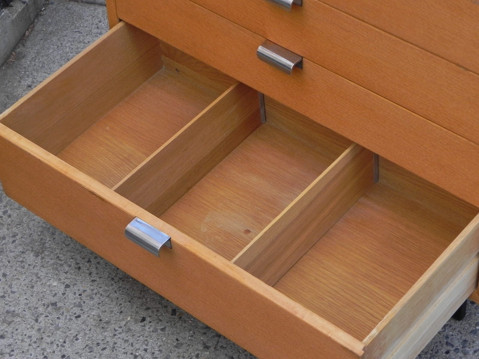 I Like Mike's Mid Century Modern Furniture Restored George Nelson Herman Miller Compact Dresser in Combed Oak, Primavera Line
