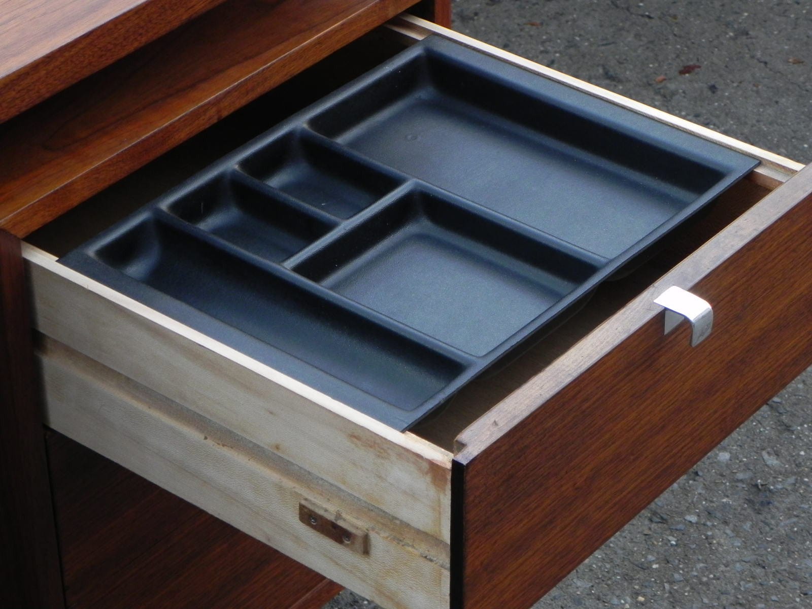 I Like Mike's Mid-Century Modern Furniture SOLD - MILLER NELSON DOUBLE PEDESTAL WALNUT EXECUTIVE D ESK