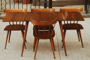 I Like Mike's Mid-Century Modern Furniture SOLD -- PAUL MCCOBB COMPACT DINING SET WITH TWO LEAVES AND FOUR CHAIRS