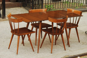 I Like Mike's Mid-Century Modern Furniture SOLD -- PAUL MCCOBB COMPACT DINING SET WITH TWO LEAVES AND FOUR CHAIRS