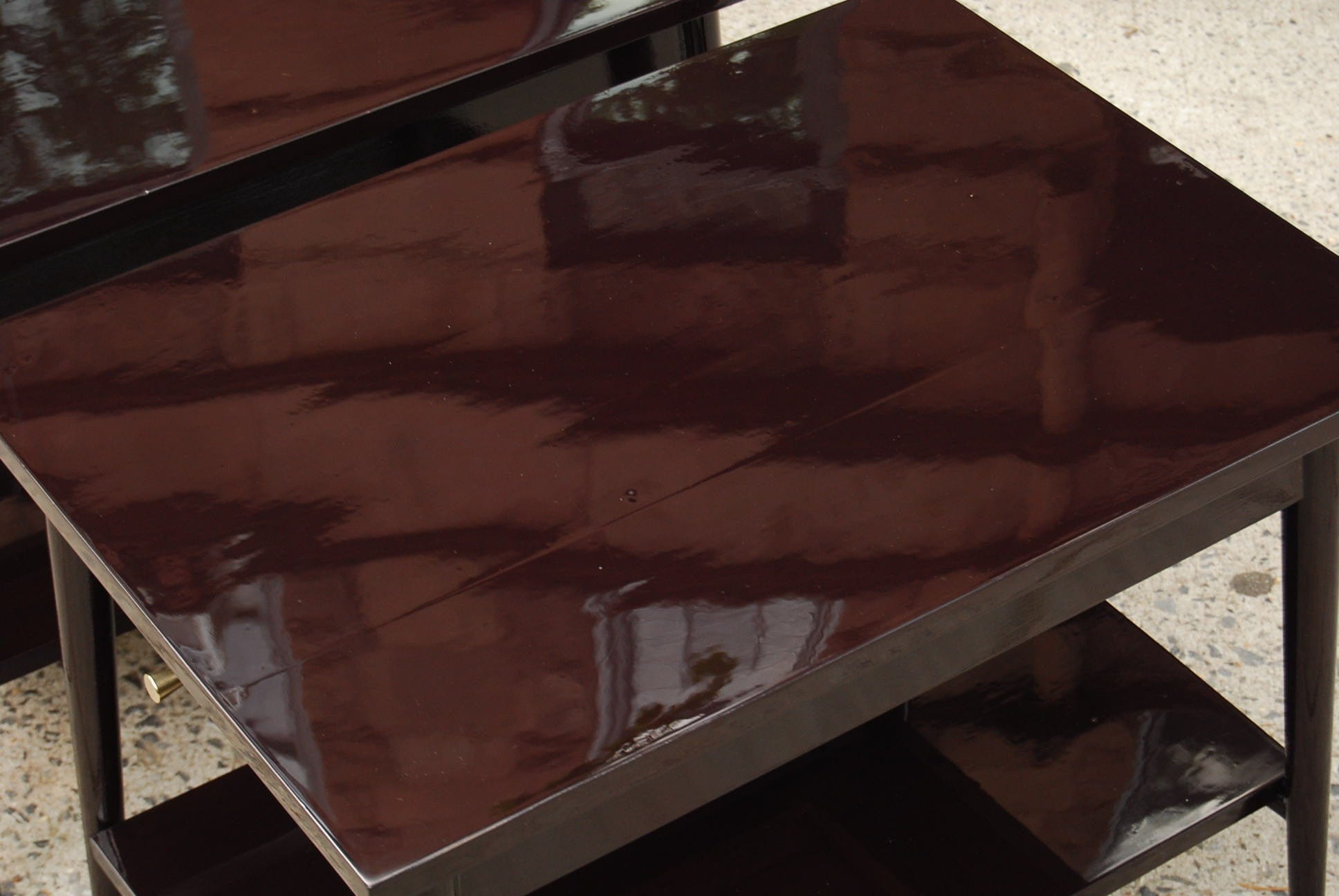 I Like Mike's Mid-Century Modern Furniture SOLD -- PAUL MCCOBB DARK LACQUERED END TABLES