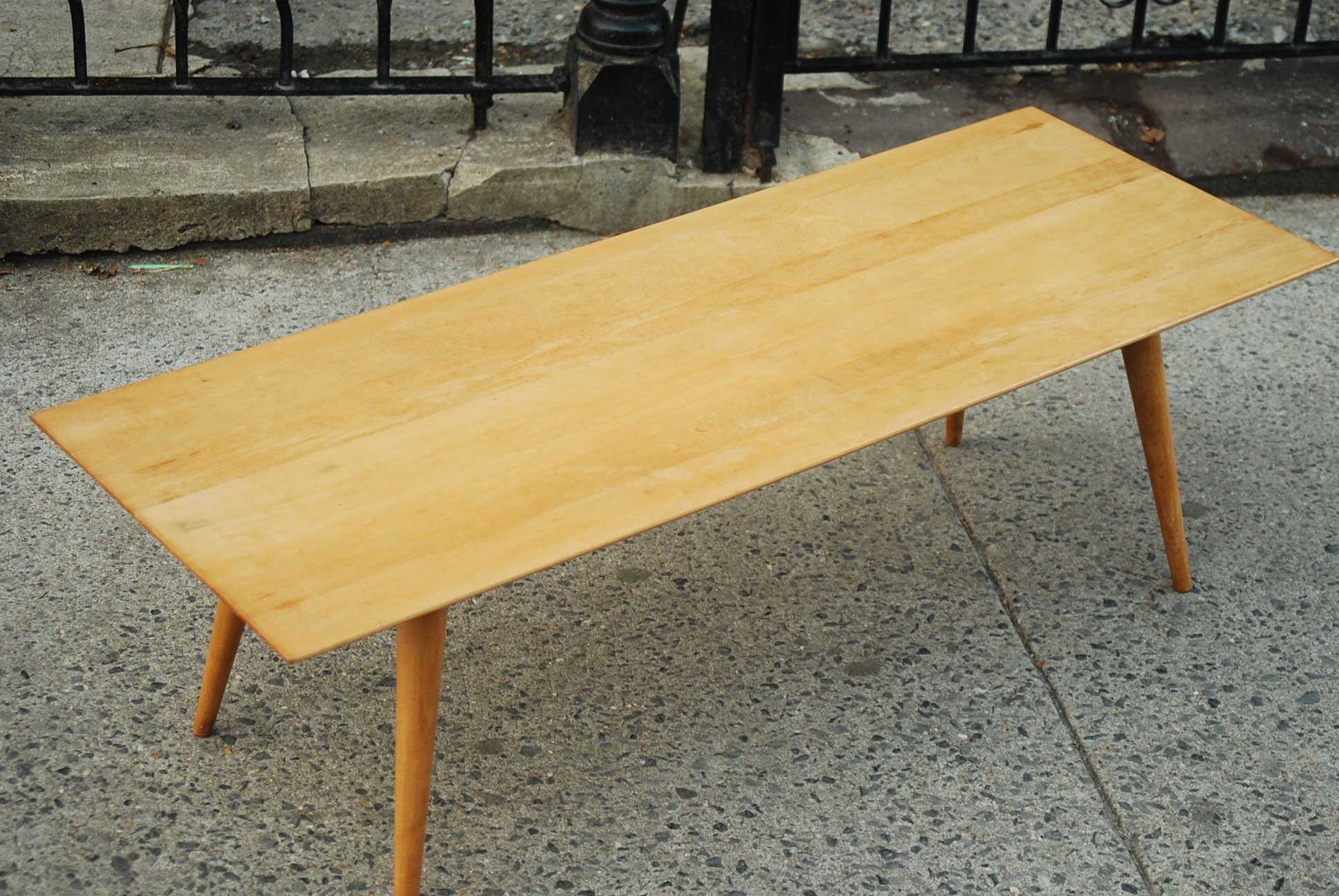 I Like Mike's Mid-Century Modern Furniture SOLD -- PAUL MCCOBB RESTORED BLOND COFFEE TABLE