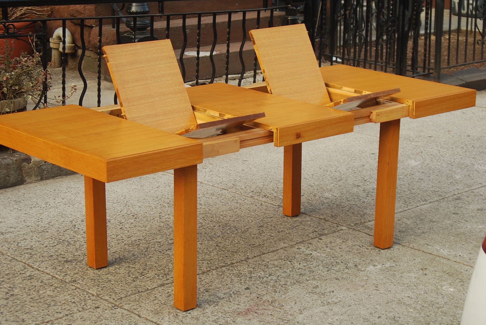 I Like Mike's Mid-Century Modern Furniture SOLD -- RESTORED GEORGE NELSON DINING SET WITH TWO BURRIED LEAVES AND FOUR CHAIRS