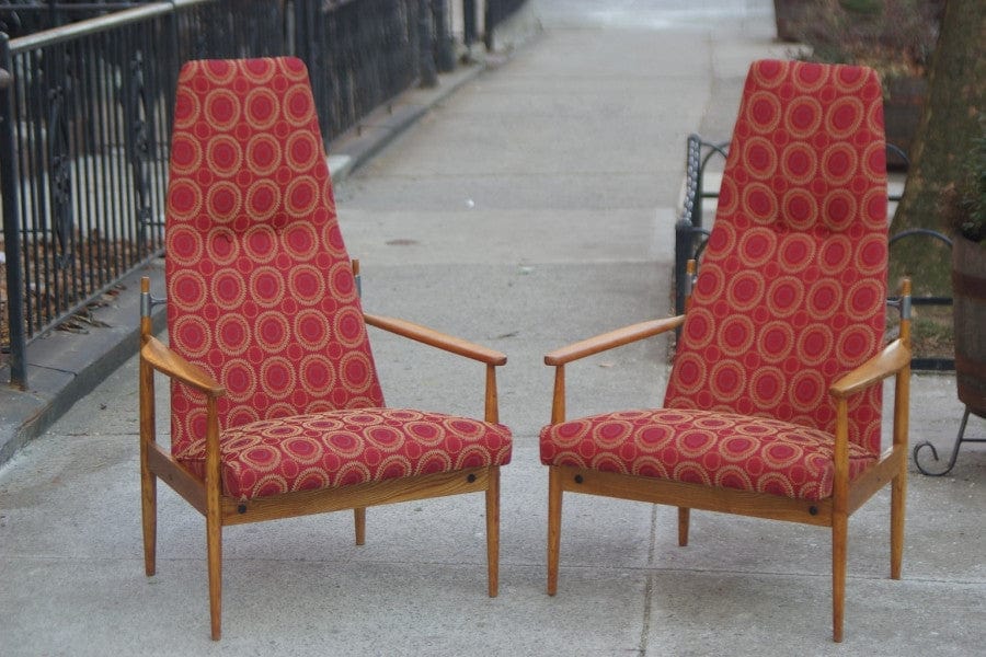 I Like Mike's Mid-Century Modern Furniture SOLD -- RESTORED RARE FLOATING PEARSALL ARMCHAIRS