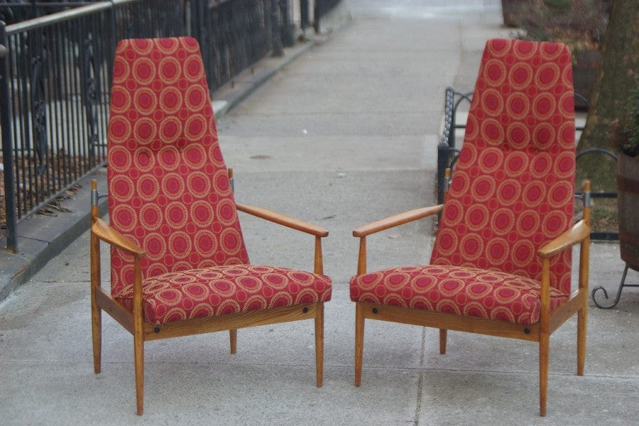 I Like Mike's Mid-Century Modern Furniture SOLD -- RESTORED RARE FLOATING PEARSALL ARMCHAIRS