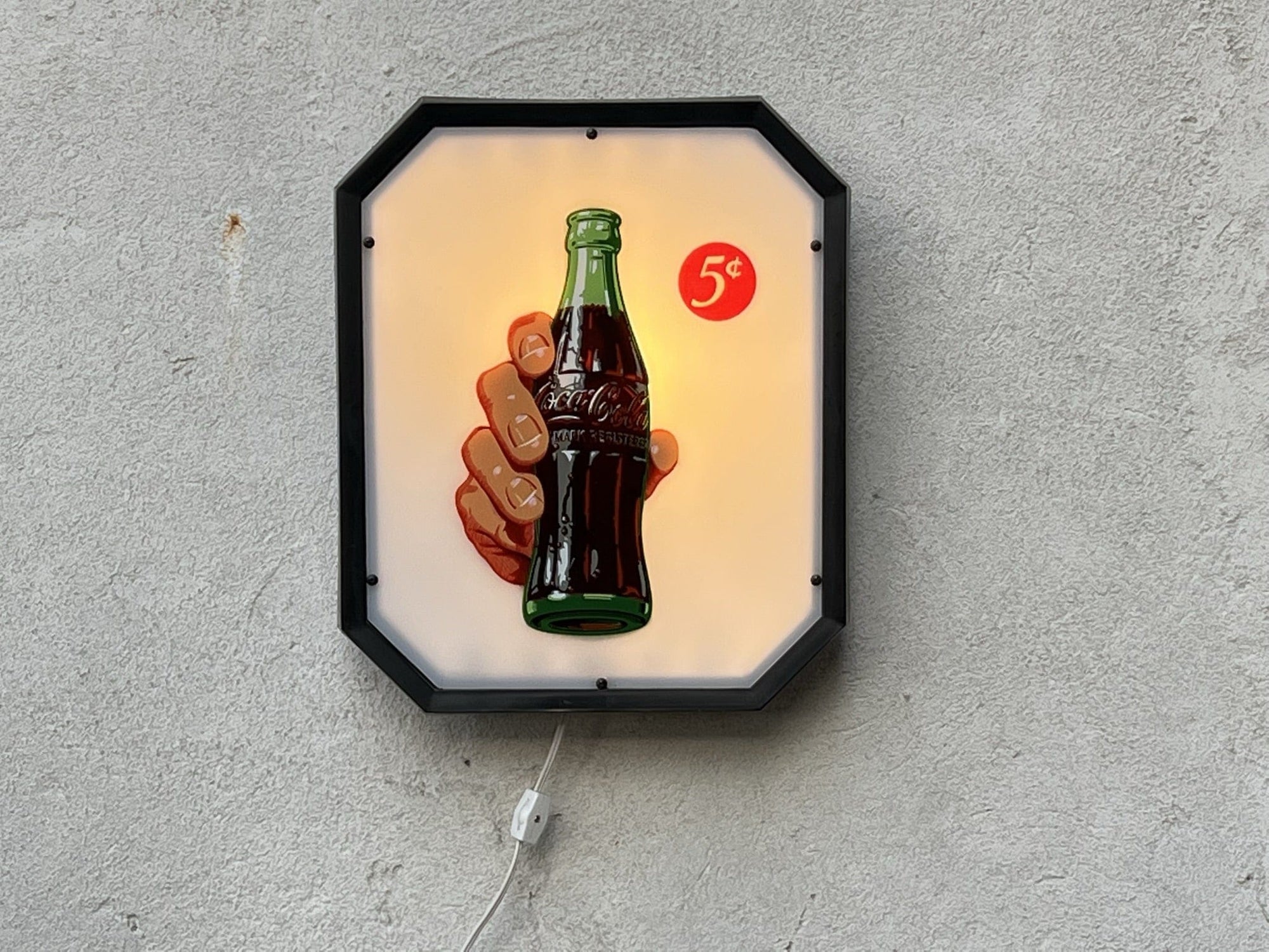I Like Mike's Mid Century Modern Lamps Coca-Cola Light Up Wall Hanging from 1985