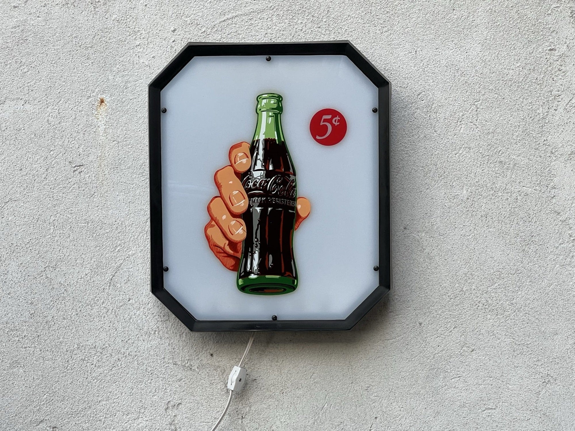 I Like Mike's Mid Century Modern Lamps Coca-Cola Light Up Wall Hanging from 1985