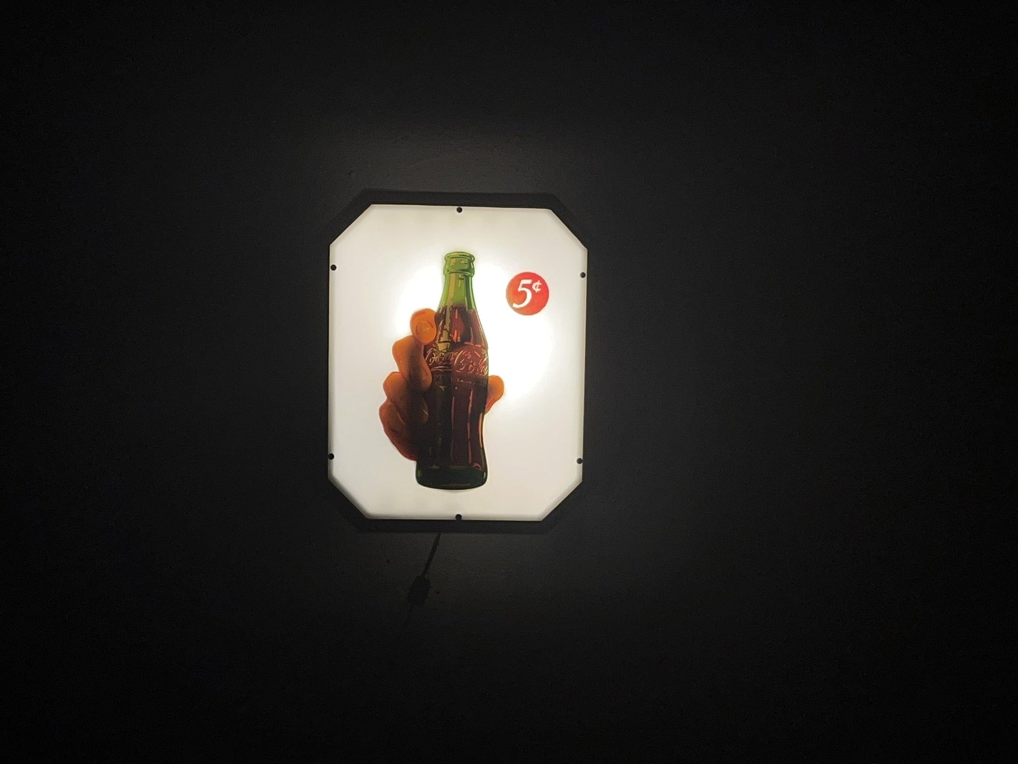 I Like Mike's Mid Century Modern Lamps Coca-Cola Light Up Wall Hanging from 1985