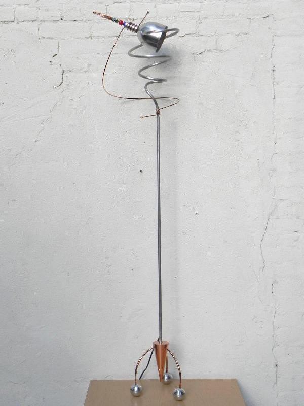 I Like Mike's Mid-Century Modern lighting Atomic Copper Aluminum Floor Lamp, Artisan Sculptural Lighting