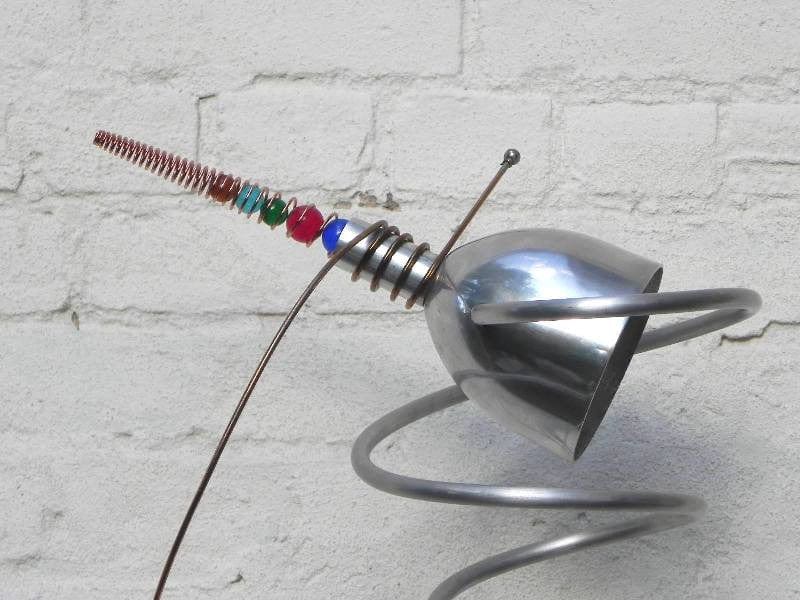 I Like Mike's Mid-Century Modern lighting Atomic Copper Aluminum Floor Lamp, Artisan Sculptural Lighting