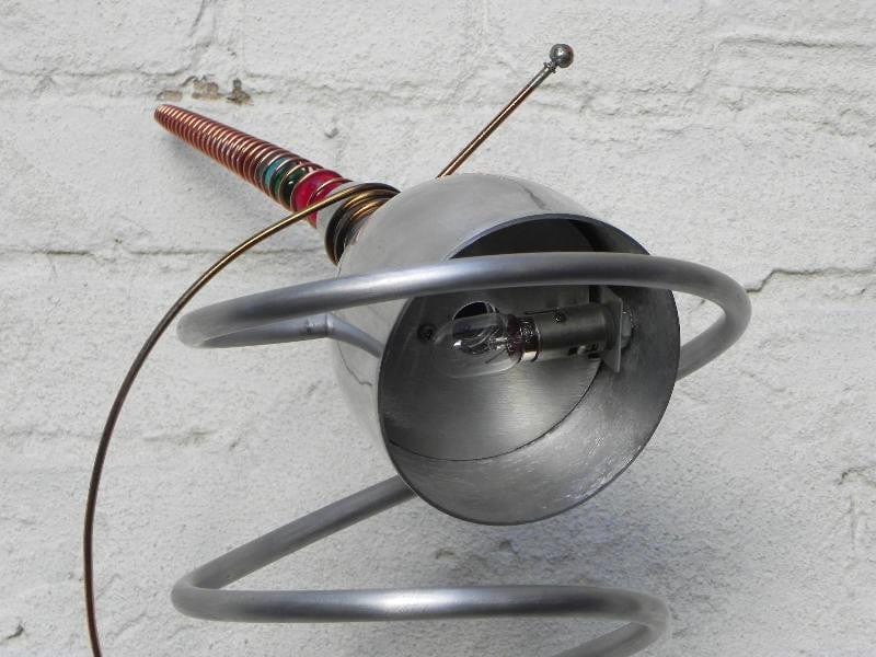 I Like Mike's Mid-Century Modern lighting Atomic Copper Aluminum Floor Lamp, Artisan Sculptural Lighting
