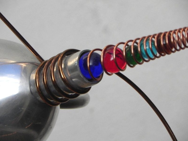 I Like Mike's Mid-Century Modern lighting Atomic Copper Aluminum Floor Lamp, Artisan Sculptural Lighting
