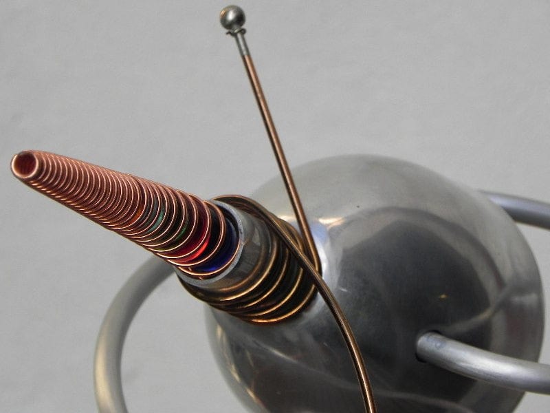 I Like Mike's Mid-Century Modern lighting Atomic Copper Aluminum Floor Lamp, Artisan Sculptural Lighting