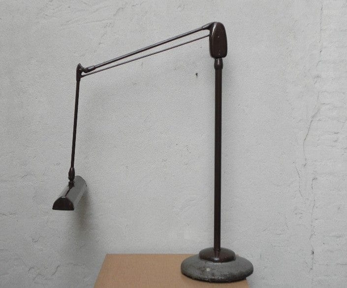 I Like Mike's Mid Century Modern lighting Brown Dazor Floating Fixture Single Bulb Fluorescent Floor Lamp Model #1234-16