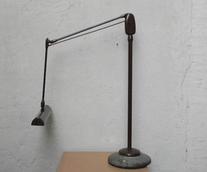 I Like Mike's Mid Century Modern lighting Brown Dazor Floating Fixture Single Bulb Fluorescent Floor Lamp Model #1234-16