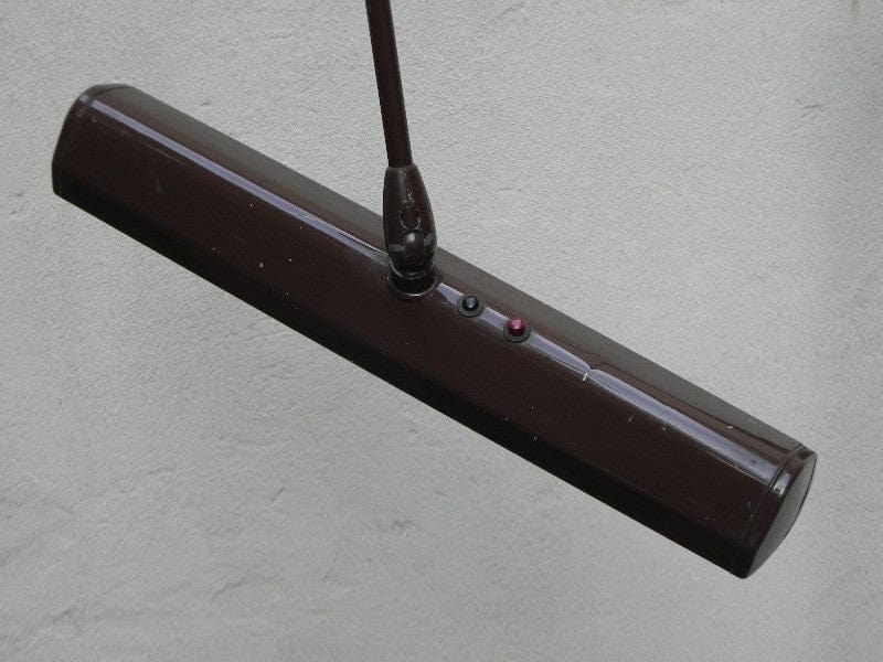 I Like Mike's Mid Century Modern lighting Brown Dazor Floating Fixture Single Bulb Fluorescent Floor Lamp Model #1234-16