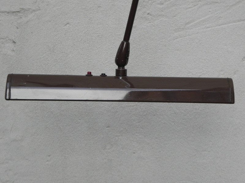 I Like Mike's Mid Century Modern lighting Brown Dazor Floating Fixture Single Bulb Fluorescent Floor Lamp Model #1234-16