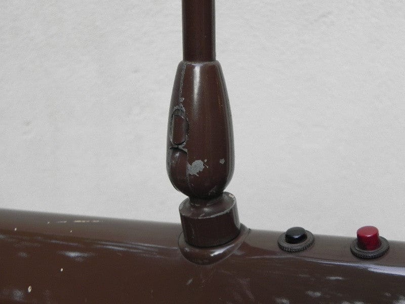 I Like Mike's Mid Century Modern lighting Brown Dazor Floating Fixture Single Bulb Fluorescent Floor Lamp Model #1234-16