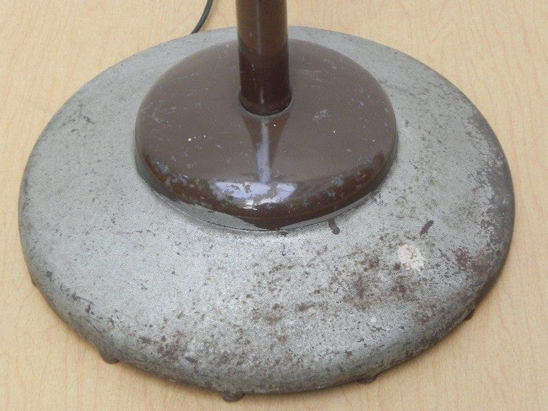 I Like Mike's Mid Century Modern lighting Brown Dazor Floating Fixture Single Bulb Fluorescent Floor Lamp Model #1234-16