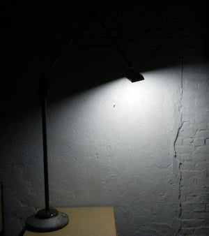 I Like Mike's Mid Century Modern lighting Brown Dazor Floating Fixture Single Bulb Fluorescent Floor Lamp Model #1234-16