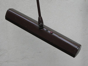 I Like Mike's Mid Century Modern lighting Brown Dazor Floating Fixture Single Bulb Fluorescent Floor Lamp Model #1234-16