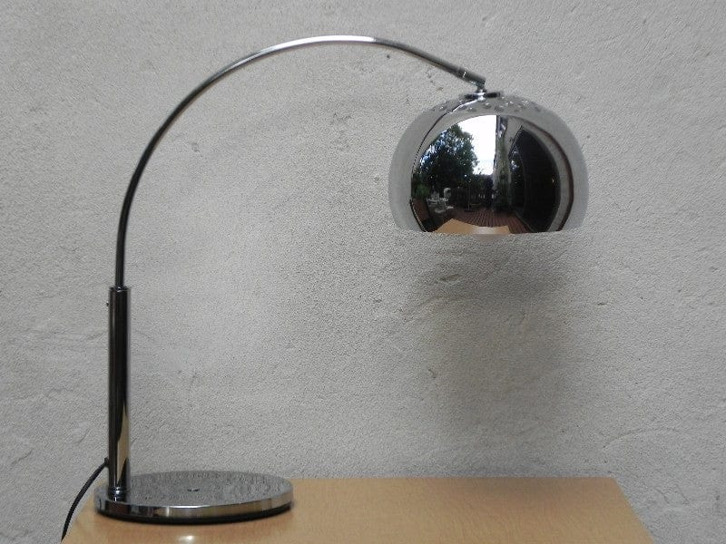 I Like Mike's Mid Century Modern lighting Chrome Arc Modern Desk Lamp