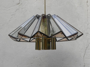 I Like Mike's Mid-Century Modern lighting Frederick Ramond Modern Angled Hanging Chandelier with 7 Bulbs