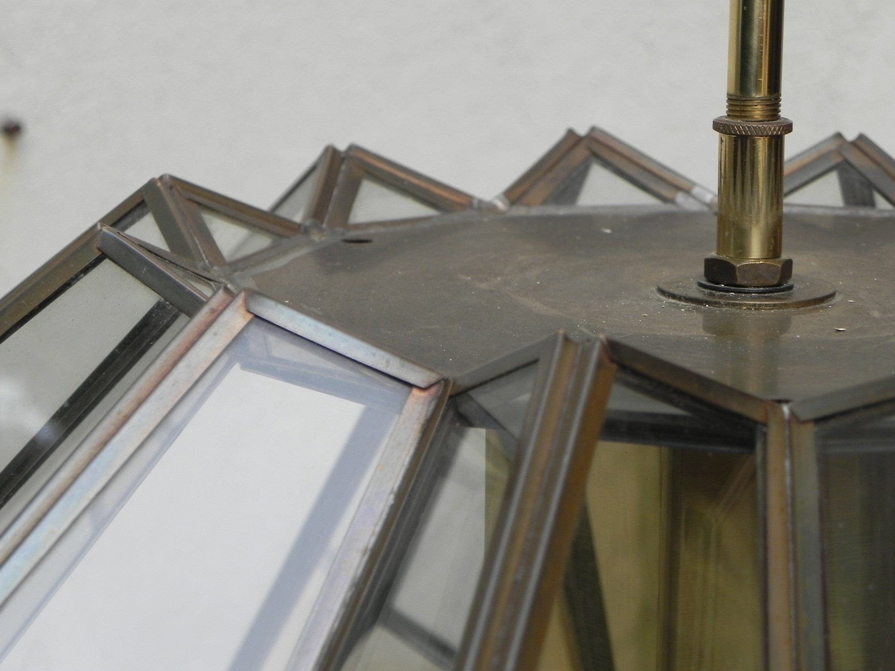 I Like Mike's Mid-Century Modern lighting Frederick Ramond Modern Angled Hanging Chandelier with 7 Bulbs