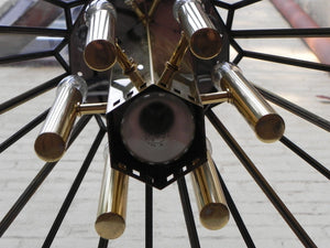 I Like Mike's Mid-Century Modern lighting Frederick Ramond Modern Angled Hanging Chandelier with 7 Bulbs