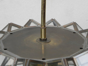 I Like Mike's Mid-Century Modern lighting Frederick Ramond Modern Angled Hanging Chandelier with 7 Bulbs