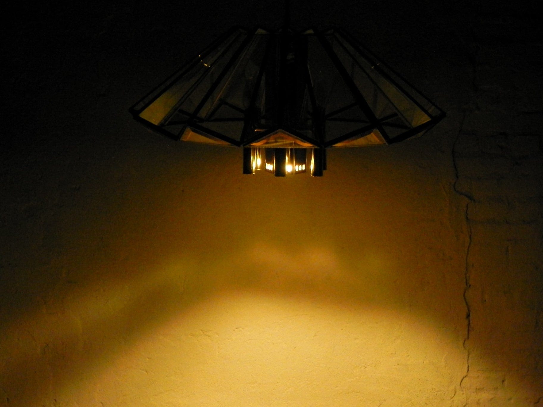 I Like Mike's Mid-Century Modern lighting Frederick Ramond Modern Angled Hanging Chandelier with 7 Bulbs