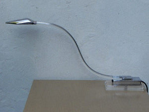 I Like Mike's Mid Century Modern lighting Lucite Neo-Deco Cobra High Low Desk Lamp from the 1980s