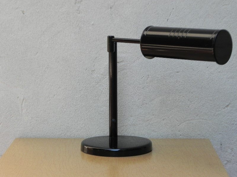I Like Mike's Mid Century Modern lighting Nessen Modern Swing Arm Desk Lamp in Black, with Cylinder Shroud