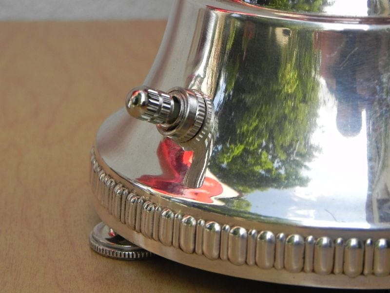 I Like Mike's Mid-Century Modern lighting Pair Cranberry Etched Glass Silver Plated Dresser Lamps