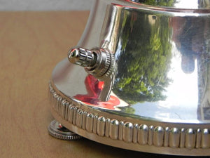 I Like Mike's Mid-Century Modern lighting Pair Cranberry Etched Glass Silver Plated Dresser Lamps