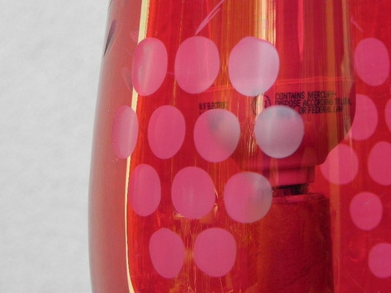 I Like Mike's Mid-Century Modern lighting Pair Cranberry Etched Glass Silver Plated Dresser Lamps