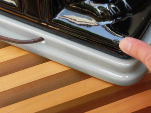 I Like Mike's Mid Century Modern lighting Pair Large Deco Black Ceramic Panther Table Lamps with Black Shades