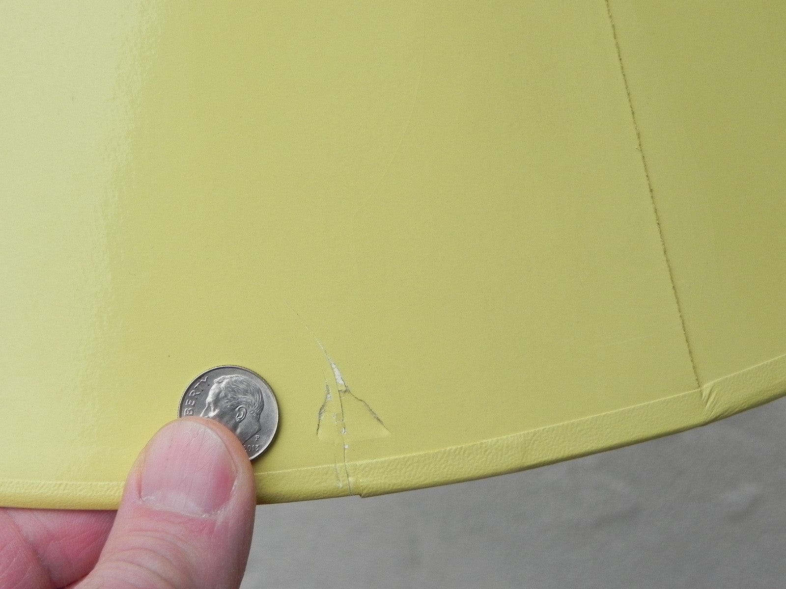 I Like Mike's Mid Century Modern lighting Pair Laurel Brushed Aluminum Floor Lamps with Canary Yellow Cone Shades