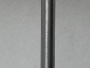 I Like Mike's Mid Century Modern lighting Pair Laurel Brushed Aluminum Floor Lamps with Canary Yellow Cone Shades