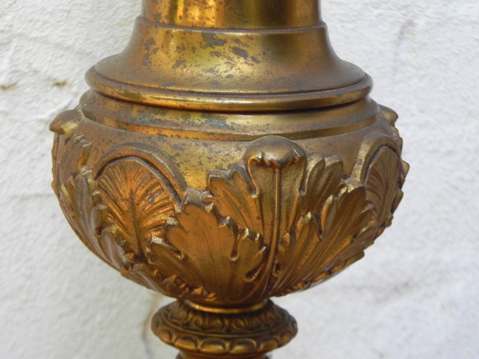 I Like Mike's Mid Century Modern lighting Pair Stiffel Cast Brass Neo Classical Obelisk Table Lamps
