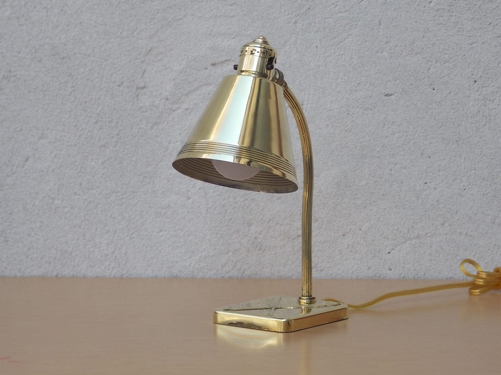 I Like Mike's Mid Century Modern lighting Petite Chase Brass Polished Petite Desk Lamp