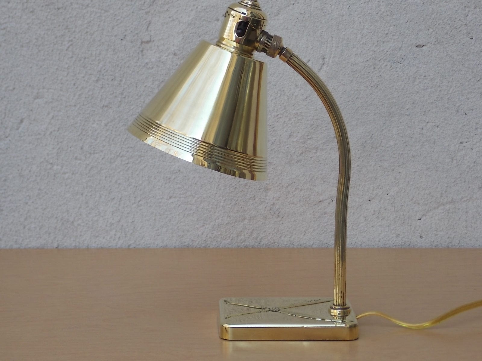 I Like Mike's Mid Century Modern lighting Petite Chase Brass Polished Petite Desk Lamp